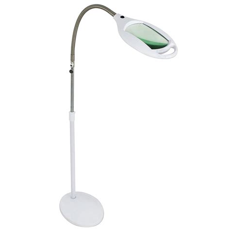 lighted magnifier on stand|standing magnifying lamp with light.